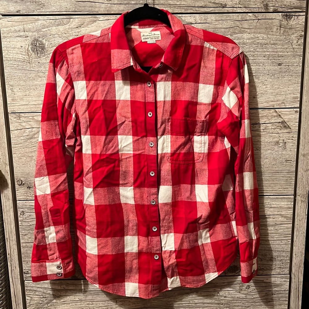 Red and white check flannel